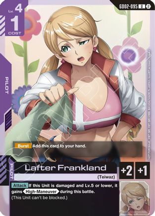 Image of Lafter Frankland (Store Tournament Participation Pack 05) (GD02-095) - Gundam Promotional Cards Holofoil