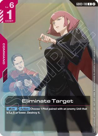 Image of Eliminate Target (Store Tournament Participation Pack 05) (GD03-110) - Gundam Promotional Cards Holofoil