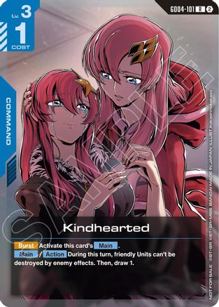 Image of Kindhearted (Store Tournament Participation Pack 05) (GD04-101) - Gundam Promotional Cards Holofoil