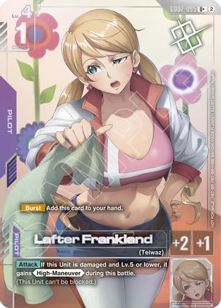 Image of Lafter Frankland (Store Tournament Winner Pack 05) (GD02-095) - Gundam Promotional Cards Holofoil