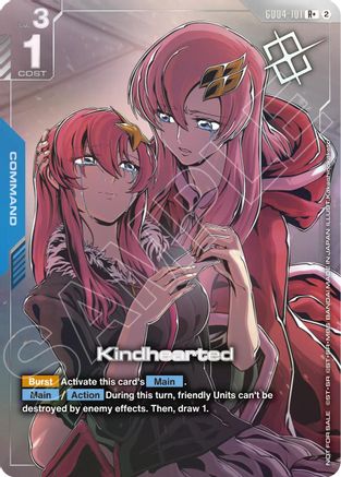 Image of Kindhearted (Store Tournament Winner Pack 05) (GD04-101) - Gundam Promotional Cards Holofoil