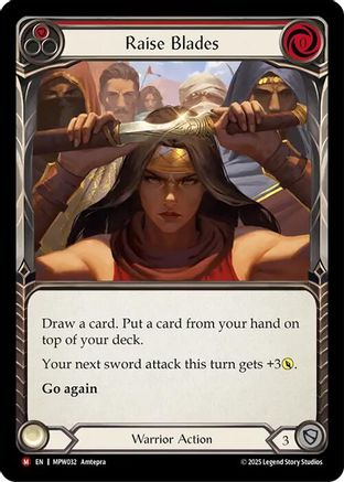 Image of Raise Blades (MPW032) - Mastery Pack Warrior Rainbow Foil