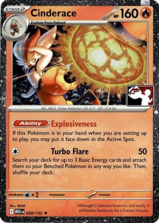 Image of Cinderace (Cosmos Holo) 028/132  - Holofoil Prize Pack Series Cards - Rare