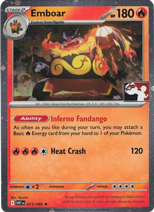 Image of Emboar (Cosmos Holo) 013/086  - Holofoil Prize Pack Series Cards - Rare