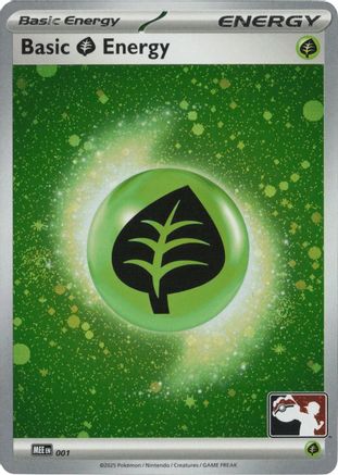Image of Basic Grass Energy (Cosmos Holo) 001  - Holofoil Prize Pack Series Cards - Common