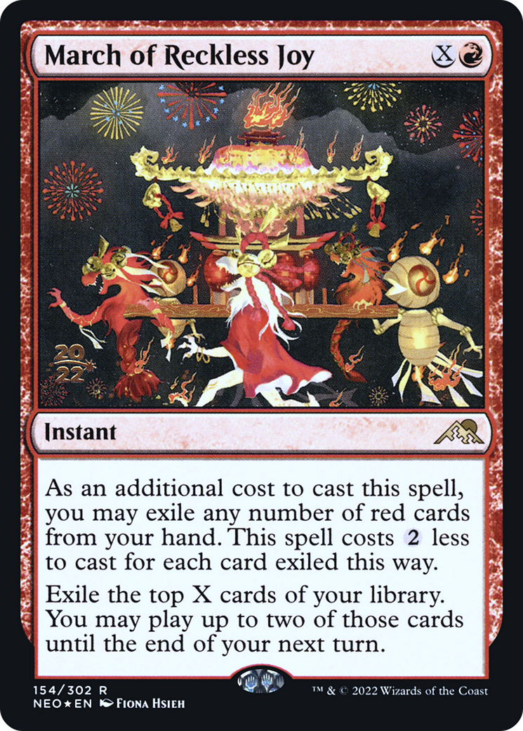 Image of March of Reckless Joy [Kamigawa: Neon Dynasty Prerelease Promos]