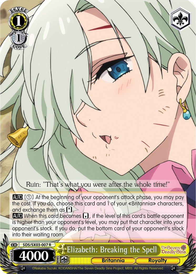 Image of Elizabeth: Breaking the Spell (SDS/SX03-007 R) [The Seven Deadly Sins]