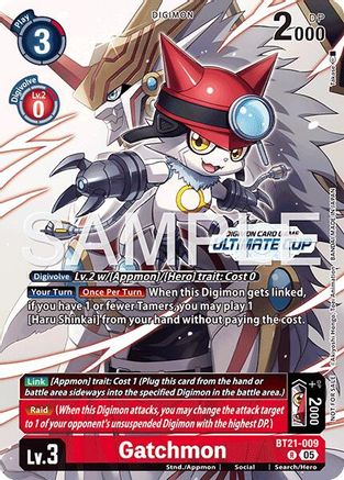 Image of Gatchmon (Ultimate Cup 26-27 Season 2) (BT21-009) - World Convergence Foil