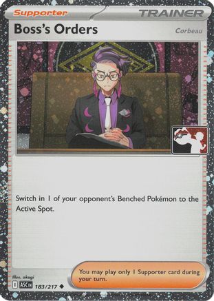 Image of Boss's Orders [Corbeau] (Cosmos Holo) 183/217  - Holofoil Prize Pack Series Cards - Uncommon