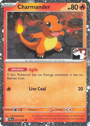 Image of Charmander (Cosmos Holo) 011/094  - Holofoil Prize Pack Series Cards - Common