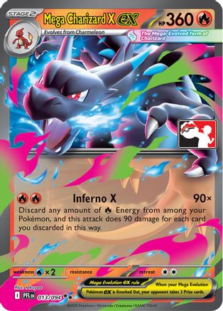 Image of Mega Charizard X ex 013/094  - Holofoil Prize Pack Series Cards - Double Rare