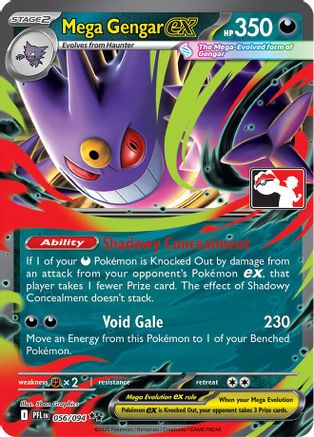 Image of Mega Gengar ex 056/094  - Holofoil Prize Pack Series Cards - Double Rare