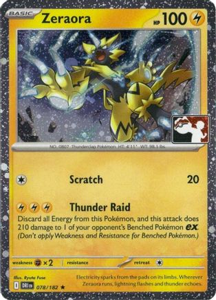 Image of Zeraora (Cosmos Holo) 078/182  - Holofoil Prize Pack Series Cards - Rare