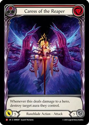 Image of Caress of the Reaper (Extended Art) (OMN087) - Omens of the Third Age Cold Foil