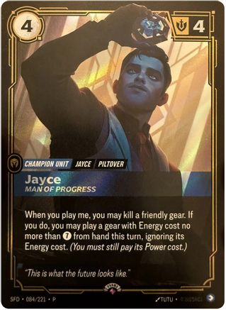 Image of Jayce - Man of Progress (084/221) - Riftbound Organized Play Promotional Cards Foil