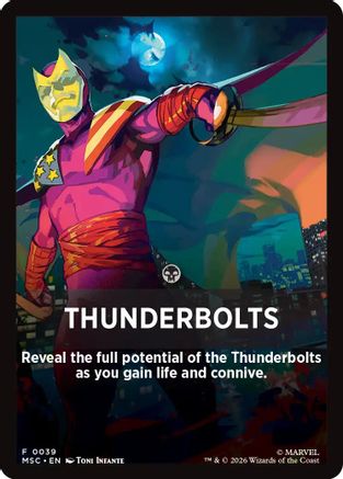 Image of Thunderbolts Theme Card (MSC-039) - Commander: Marvel Super Heroes