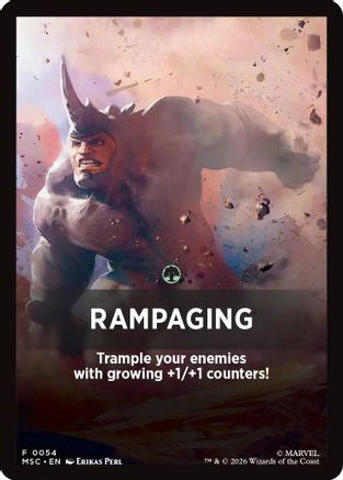 Image of Rampaging Theme Card (MSC-054) - Commander: Marvel Super Heroes