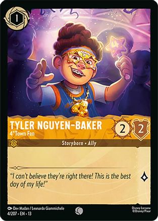 Image of Tyler Nguyen-Baker - 4*Town Fan (4/204) - Attack of the Vine Cold Foil