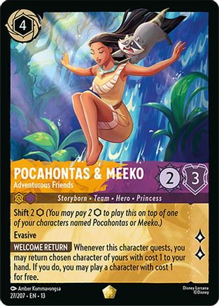 Image of Pocahontas & Meeko - Adventurous Friends (27/204) - Attack of the Vine