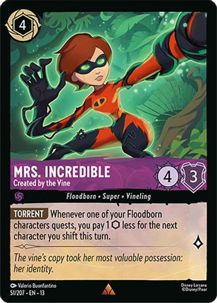Image of Mrs. Incredible - Created by the Vine (51/204) - Attack of the Vine Cold Foil
