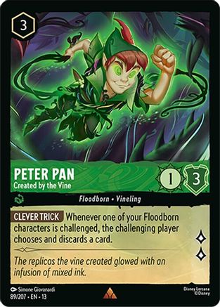 Image of Peter Pan - Created by the Vine (89/204) - Attack of the Vine Cold Foil