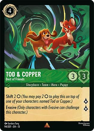 Image of Tod & Copper - Best of Friends (94/204) - Attack of the Vine Cold Foil