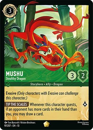 Image of Mushu - Stealthy Dragon (97/204) - Attack of the Vine Cold Foil