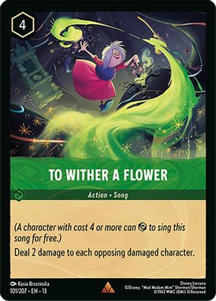 Image of To Wither a Flower (101/204) - Attack of the Vine Cold Foil