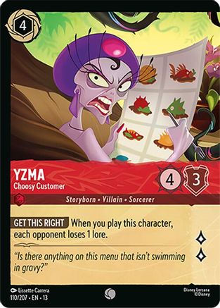 Image of Yzma - Choosy Customer (Foil) (110/204) - Attack of the Vine Cold Foil