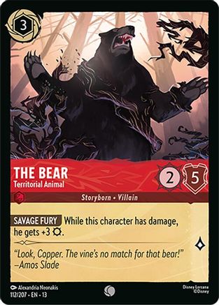 Image of The Bear - Territorial Animal (112/204) - Attack of the Vine Cold Foil