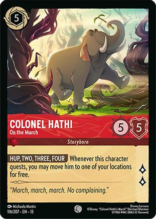 Image of Colonel Hathi - On the March (116/204) - Attack of the Vine Cold Foil