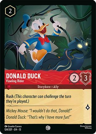 Image of Donald Duck - Vineling Rider (124/204) - Attack of the Vine