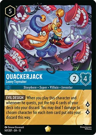 Image of Quackerjack - Loony Toymaker (147/204) - Attack of the Vine Cold Foil