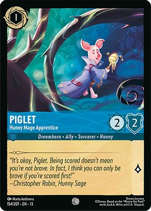 Image of Piglet - Hunny Mage Apprentice (154/204) - Attack of the Vine Cold Foil