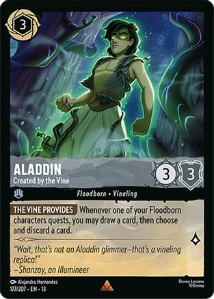Image of Aladdin - Created by the Vine (177/204) - Attack of the Vine Cold Foil