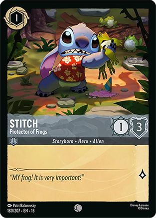 Image of Stitch - Protector of Frogs (180/204) - Attack of the Vine Cold Foil
