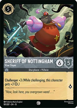 Image of Sheriff of Nottingham - Vine Slayer (181/204) - Attack of the Vine Cold Foil