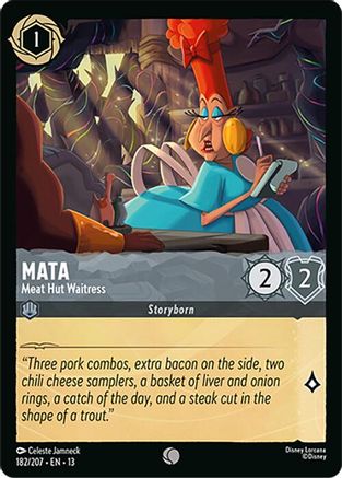 Image of Mata - Meat Hut Waitress (182/204) - Attack of the Vine Cold Foil