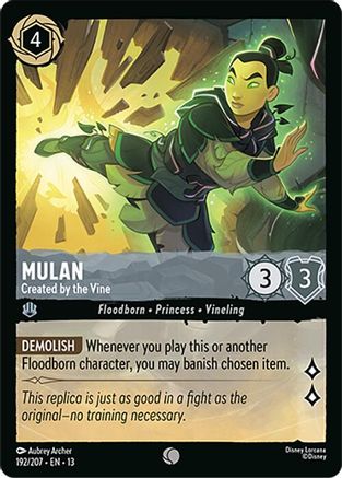 Image of Mulan - Created by the Vine (192/204) - Attack of the Vine Cold Foil