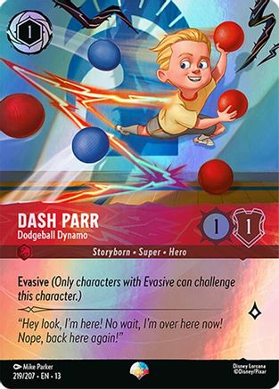 Image of Dash Parr - Dodgeball Dynamo (Epic) (219/204) - Attack of the Vine Holofoil
