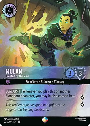 Image of Mulan - Created by the Vine (Epic) (224/204) - Attack of the Vine Holofoil