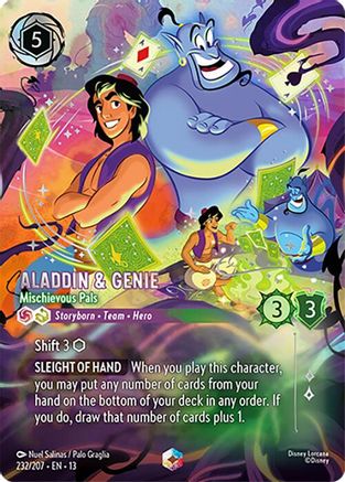 Image of Aladdin & Genie - Mischievous Pals (Enchanted) (232/204) - Attack of the Vine Holofoil