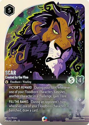 Image of Scar - Created by the Vine (Enchanted) (243/204) - Attack of the Vine Holofoil