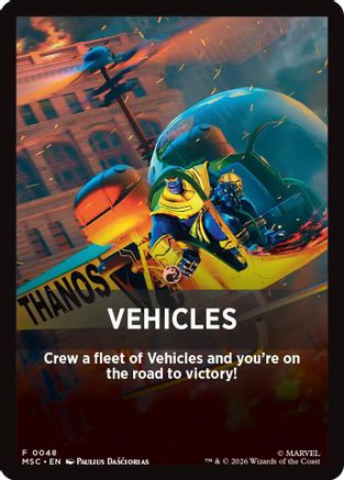 Image of Vehicles Theme Card (MSC-048) - Commander: Marvel Super Heroes