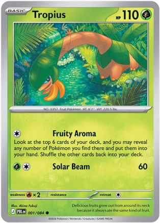 Image of Tropius 001  ME05 Pitch Black - Common