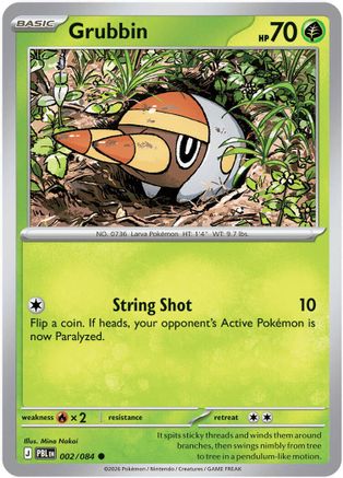 Image of Grubbin 002  - Reverse Holofoil ME05 Pitch Black - Common