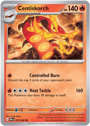 Image of Centiskorch 010  - Reverse Holofoil ME05 Pitch Black - Common