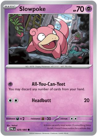 Image of Slowpoke 029  - Reverse Holofoil ME05 Pitch Black - Common