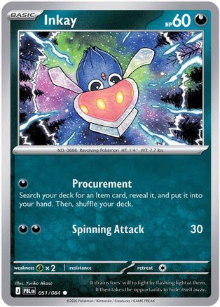 Image of Inkay 051  - Reverse Holofoil ME05 Pitch Black - Common