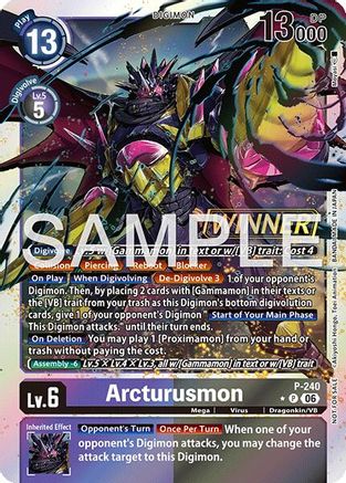 Image of Arcturusmon (Official Store Tournament 2026 Vol. 3 Winner) (P-240) - Digimon Promotion Cards Foil